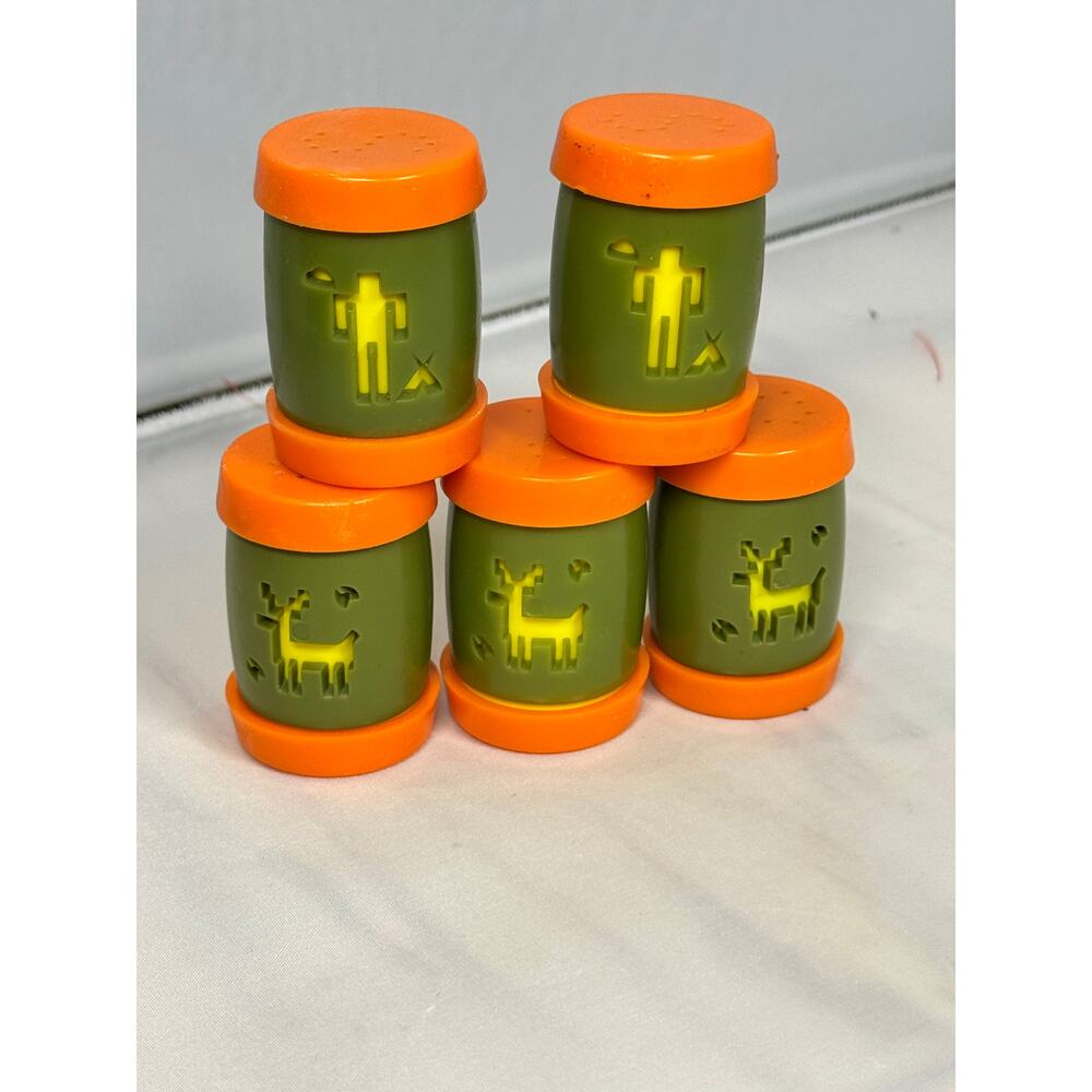 Vintage St. Labre Indian School salt and pepper shakers,‎ set of 5, MCM